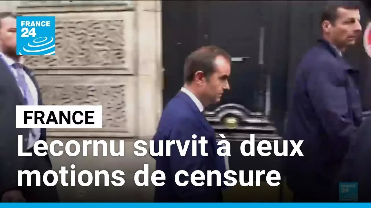 France : Lecornu survit à deux motions de censure grâce à l'abstention du PS • FRANCE 24