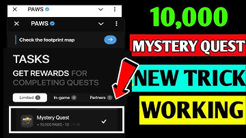Paws New Task Mystery Quest | How To Solve Mystery Quest Paws Task | Paws Airdrop Mystery Quest