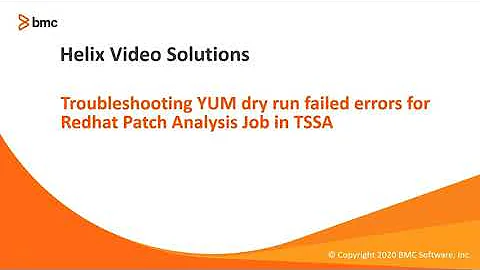 Part 1 : Troubleshooting  yum Dry run failed error in Redhat Patch Analysis Job : (KA000268376)