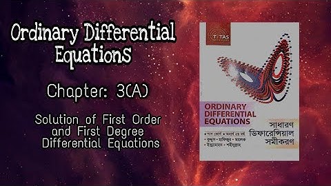Honours second year ||Ordinary Differential Equations||  Chap:3(A)