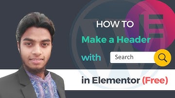 How to make a header with search bar in Elementor for free | W Teach