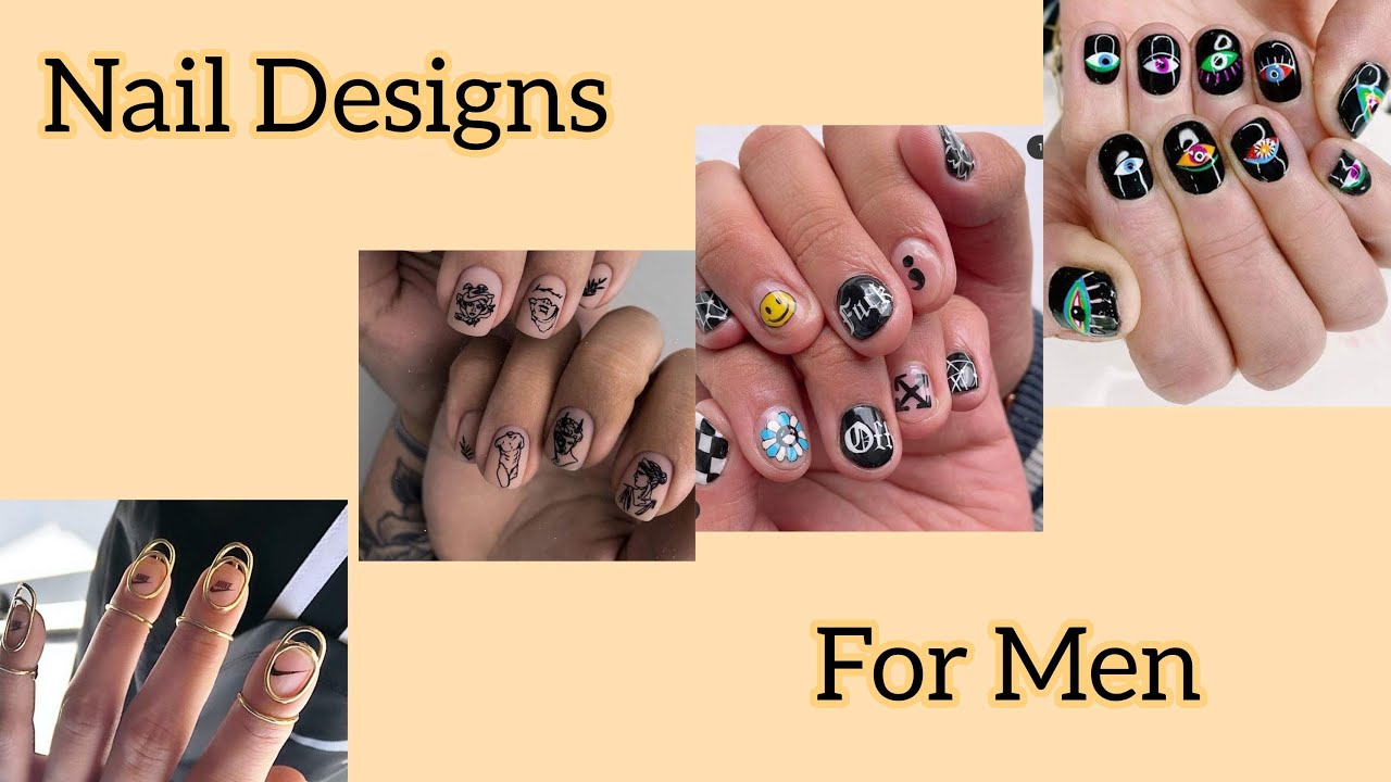 Nail Designs For The Gents - YouTube