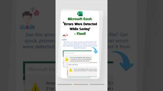 Fix Excel’s ‘Errors Were Detected While Saving’ in 20 Seconds!#msexceltutorial #exceltips