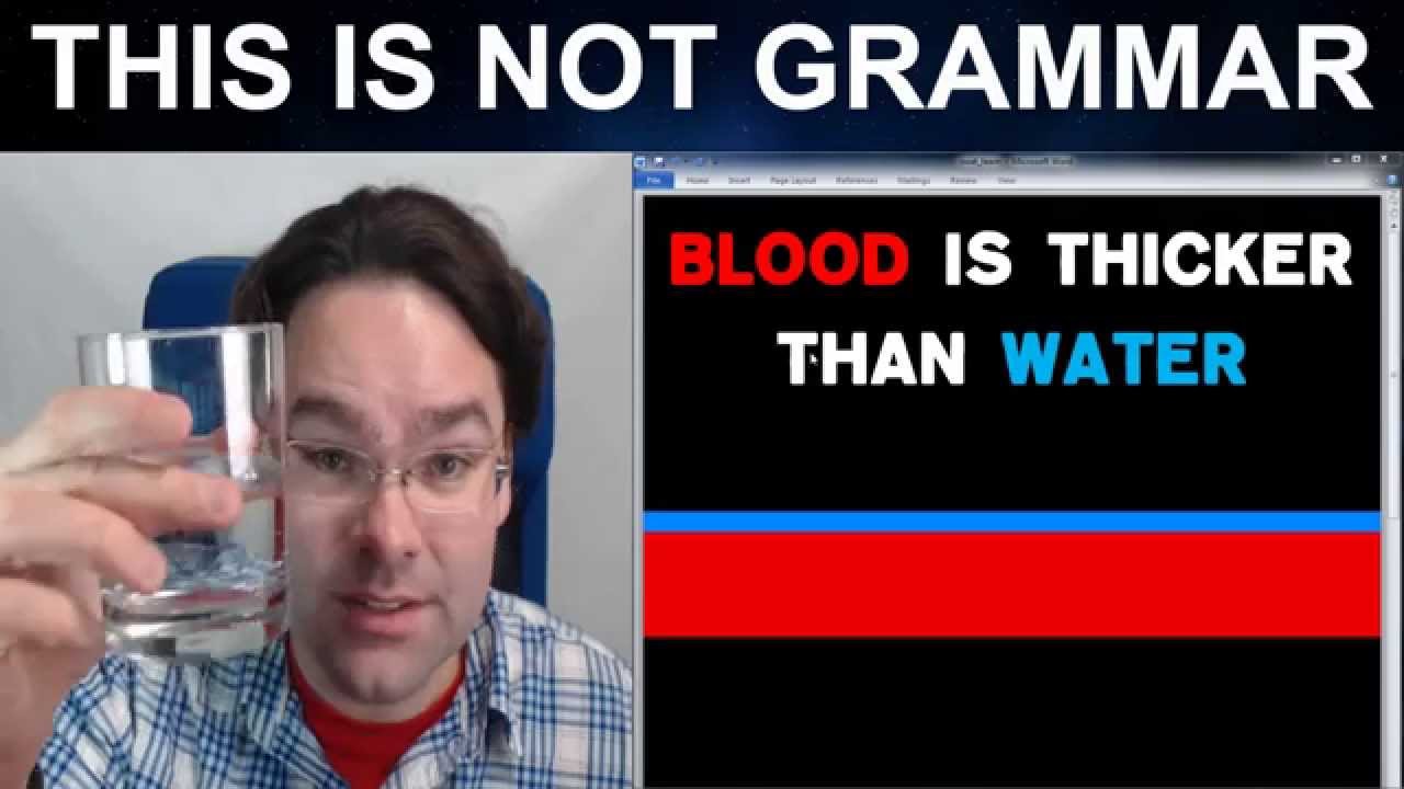 Blood Is Thicker Than Water Family Idioms Vocabulary In English Video