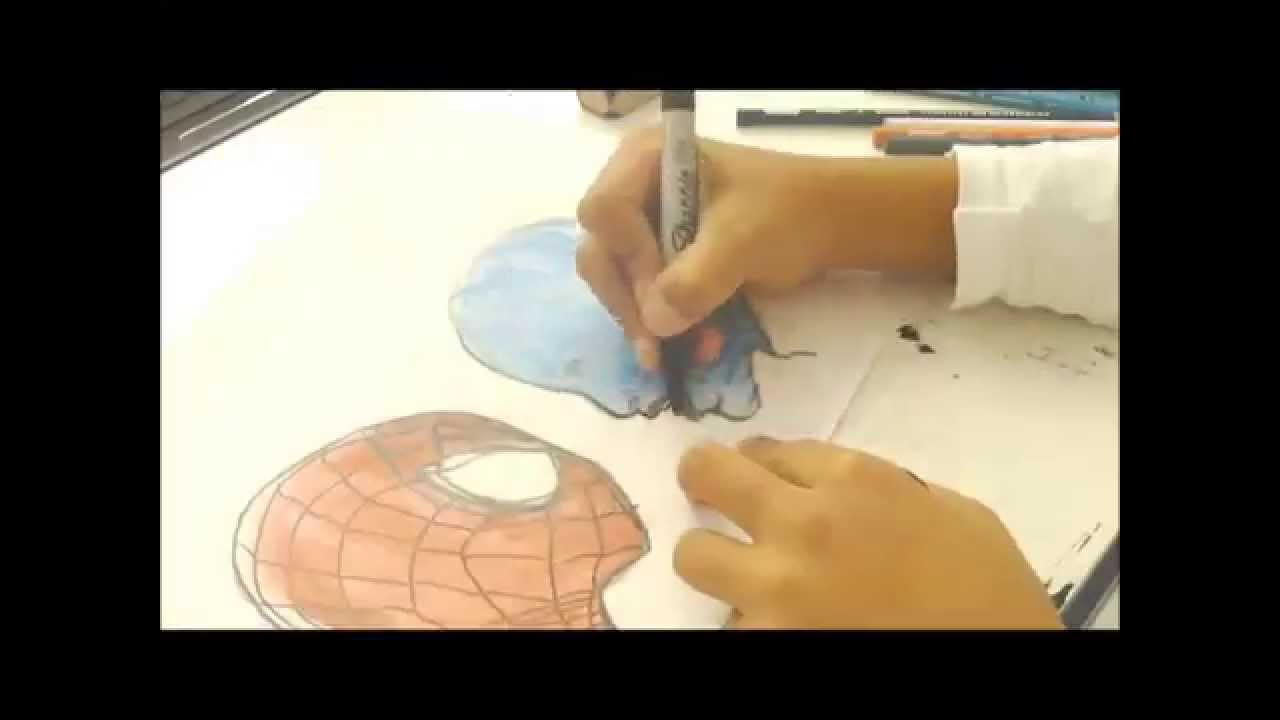 the amazing spider-man 2 drawing - YouTube