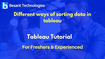 Different ways of sorting data in tableau | Tableau Tutorial For Beginners