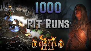 1000 Magic Finding Pit Runs - Diablo 2 - Sacred Armor Troll Drops....