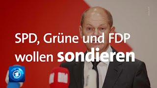 SPD, Grüne und FDP wollen zu dritt sondieren