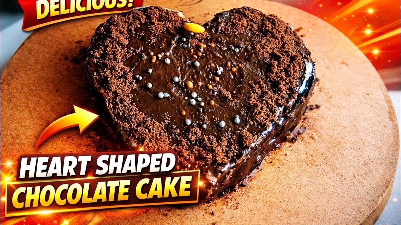 🍫🤩Sirf 10min ✅️main bnao!No chocolet No🥳 crime No oven  !mini heart cake recpi 💫 #newasmr#yosho 