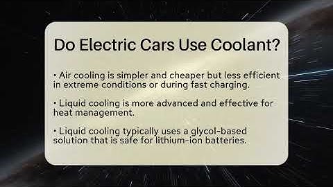 Do Electric Cars Use Coolant? - Talking Tech Trends