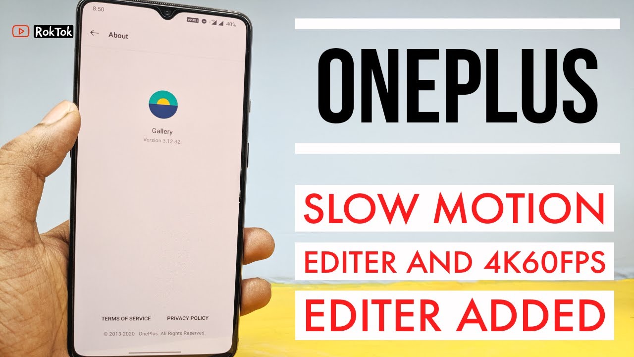 OnePlus 7/7T Series Gallery App Update Slow Motion Editor Fix,
