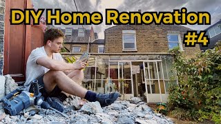 OLD LONDON HOUSE RENOVATION | The work Begins! Removing The Concrete Slab (TIME LAPSE)