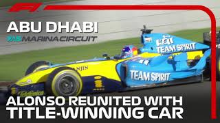 Fernando Alonso Lapped The Yas Marina Track In His 2005 F1 Le-Winning Renault.