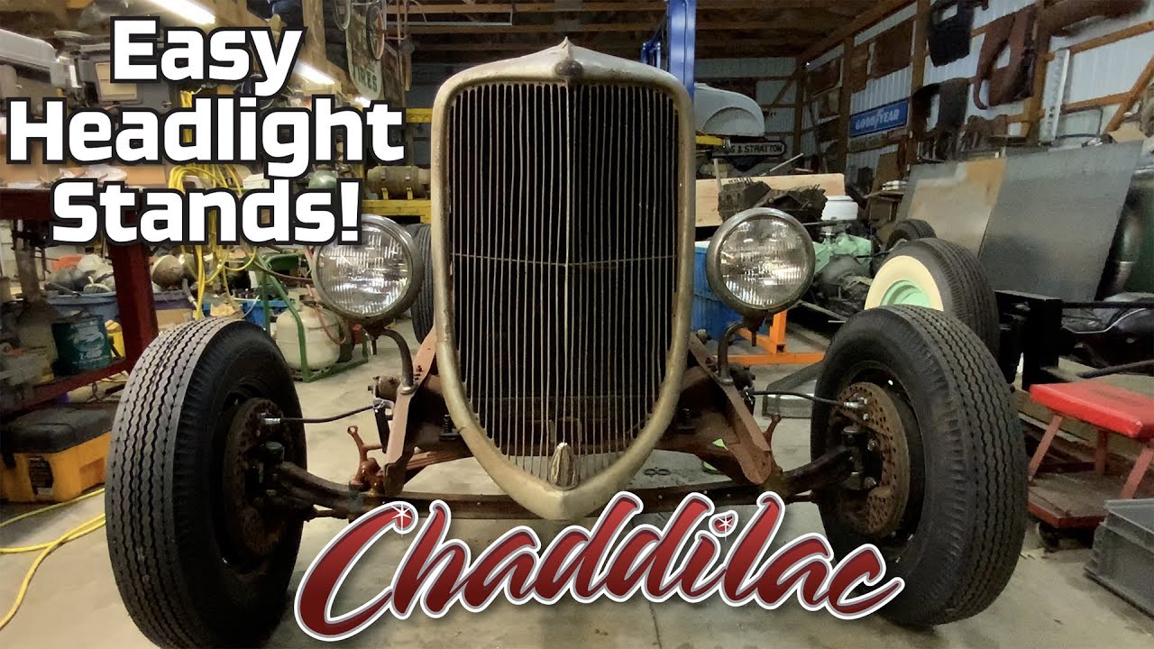 Hot Rod Headlight Stands for the Tom Seller's Coupe! · 1934 Ford 5w Coupe