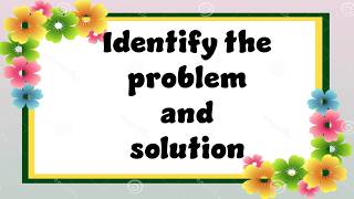 problem and solution quiz
