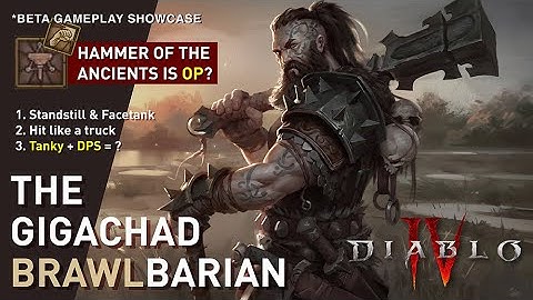 【Diablo 4】This BRAWLbarian build is sleeper OP! 【Hammer of the Ancients】hits like a Truck! *Beta*