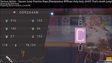 7.25⭐ Square Jump Practice Maps (180BPM masterpiece) [AR10] 78.13% PASS