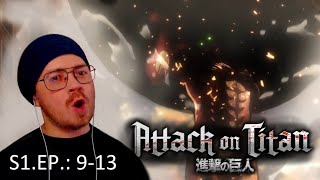 АТАКА ТИТАНОВ. Реакция. 1 сезон, эпизоды 9 - 13. ATTACK ON TITAN my first reaction.