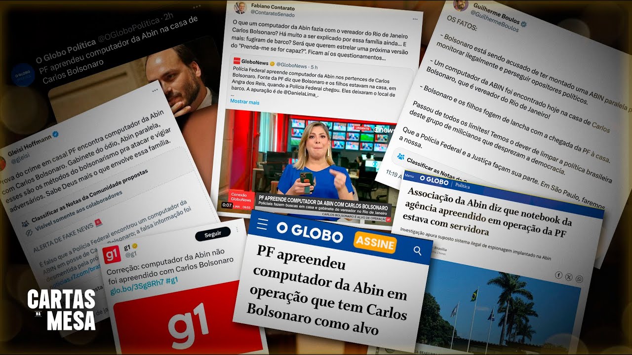 Como a mídia noticiou a operação da PF contra Carlos Bolsonaro