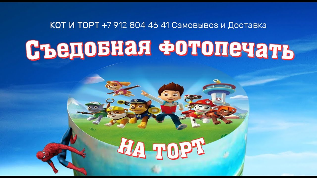 Пищевая фотопечать «Кот на торт» - YouTube