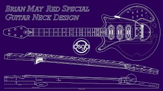 Brian May Red Special Guitar Neck CAD Design Walkthrough
