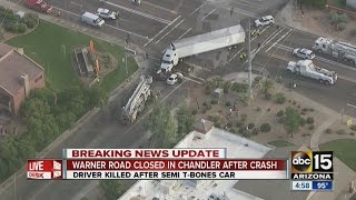 Deadly accident closes Chandler intersection