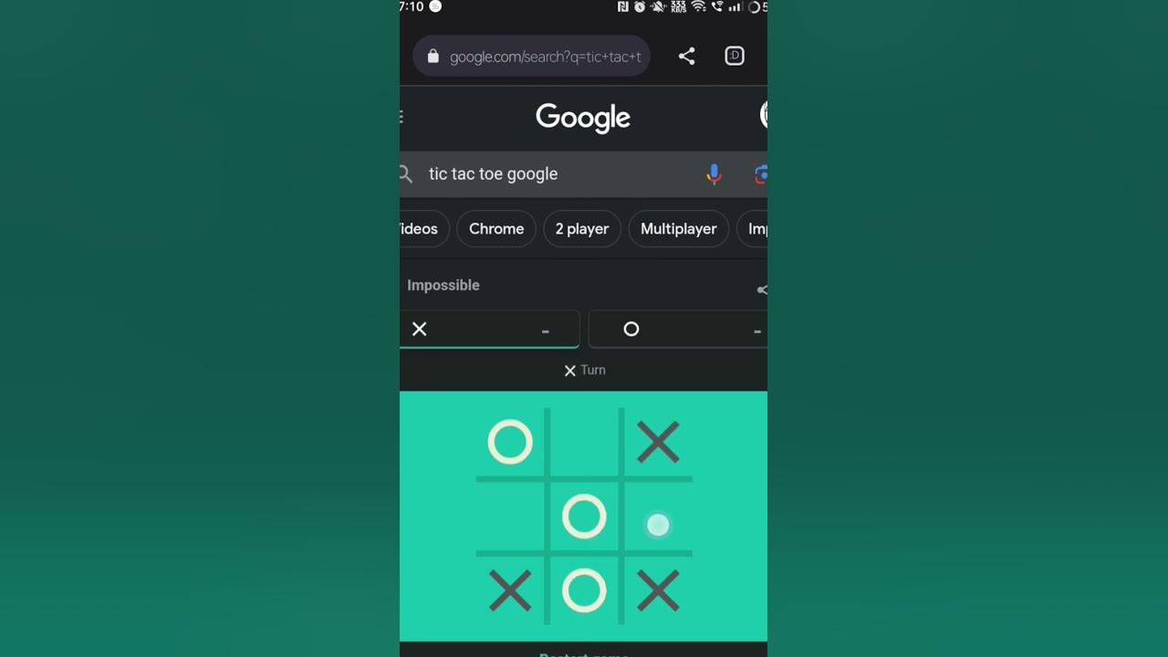 beating the "impossible" tic tac toe game by google YouTube