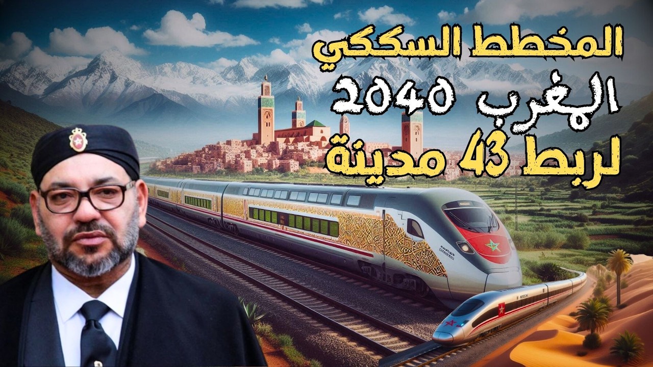 تفاصيل مخطط السكك الحديدية المغرب 2040 _لربط 43 مدينة و15مطار والمينائات بشبكة السكك الحديدية