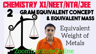 Gram Equivalent & Equivalent mass: basic concepts: Chemistry XI/NEET/JEE:AK Sir: ZOOM INSTITUTE