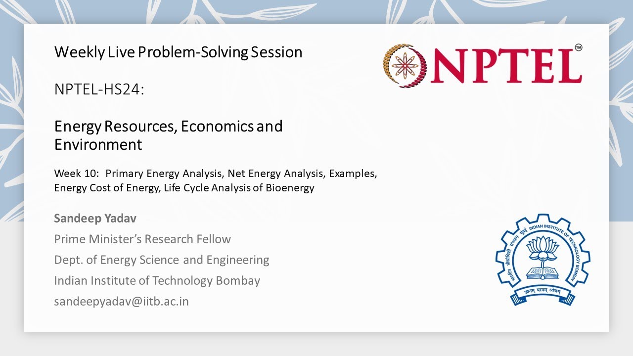 Week 10: Energy Resources, Economics and Environment Questions 2024