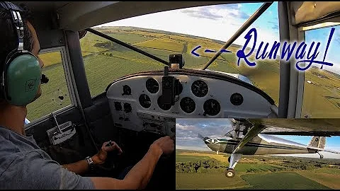 Tailwheel landing practice in the Luscombe