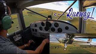 Tailwheel landing practice in the Luscombe