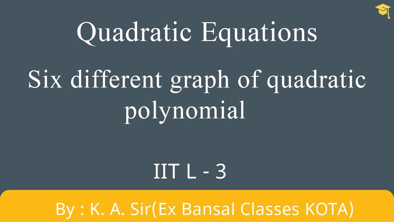 Quadratic equation part-3 | Six different graph of quadratic polynomial ...