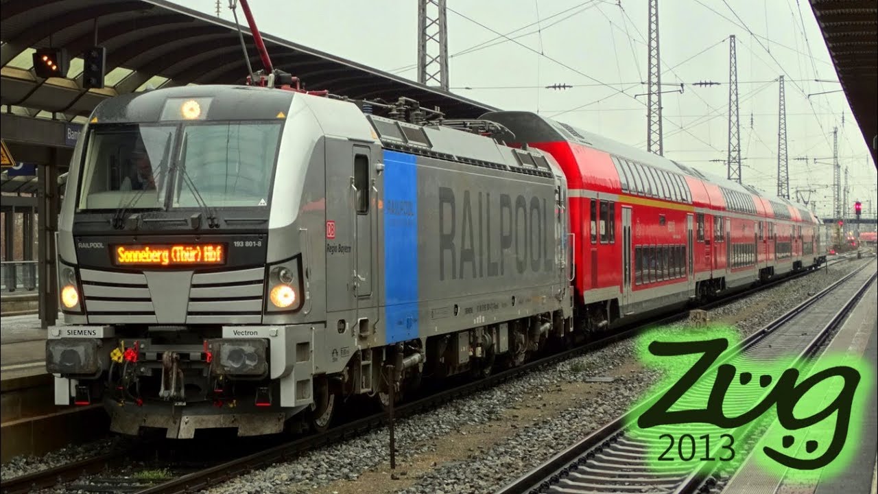 eisenbahn puro malte Vectron BR193 mit Dosto als RE Nürnberg Coburg Sonneberg in Bamberg | Kurzvideo Zug2013