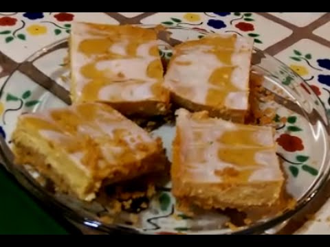 Pumpkin Cheesecake Swirl Bars (Vegan)