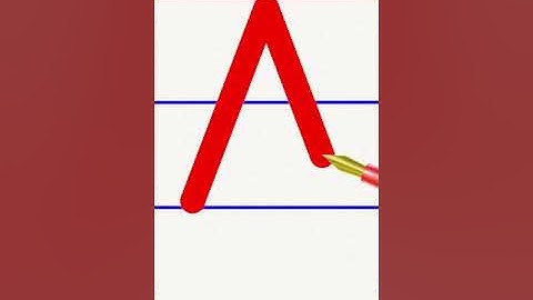 how to write capital letter a