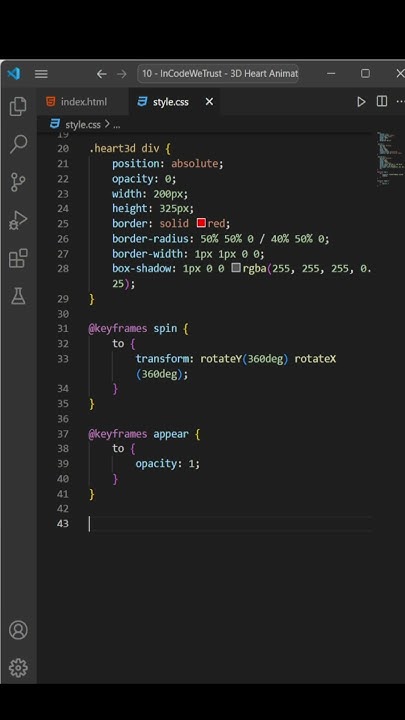 3D Heart Animation | HTML CSS JS - YouTube