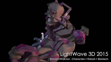 LightWave 3D: BioMech Walk scene rendered
