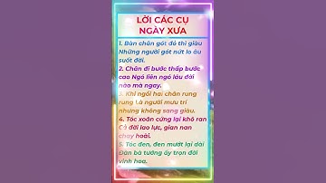 Lời các cụ ngày xưa #baihoccuocsong #phongthuy #baihocthanhcong #trietlycuocsong #phunu #phimhay