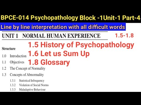 BPCE-014 Psychopathology (B. A) Block -1 Unit-1 Part -4