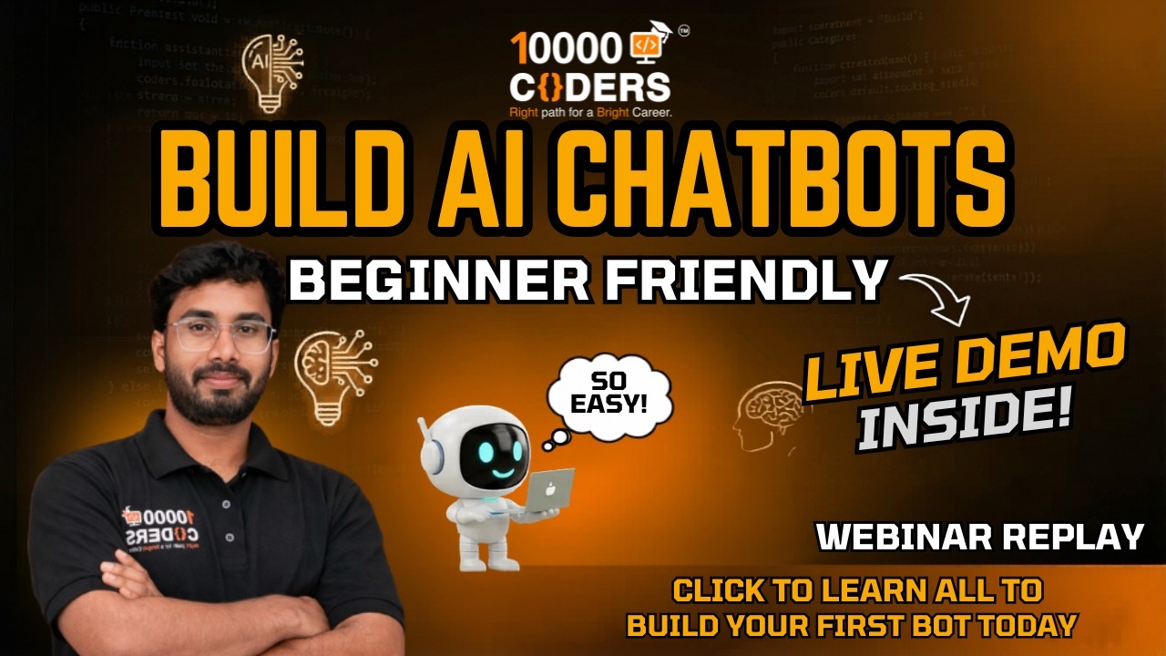 Build AI Chatbots from Scratch (Beginner Friendly) | Free Webinar - YouTube