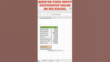 How to Find Most Expensive Value (XLOOKUP) in MS EXCEL Tutorial 2019