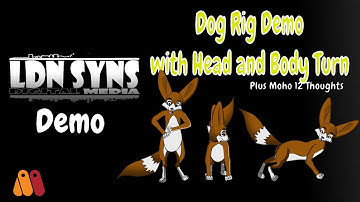2.5D Dog Rig Demo with Body & Head turn - Moho 12