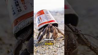 Hermit Crabs use trash as shell