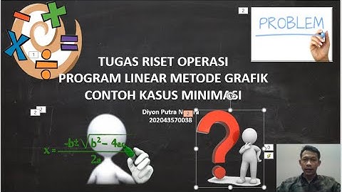 Riset Operasi - Program Linear Metode Grafik KasusMinimasi #2