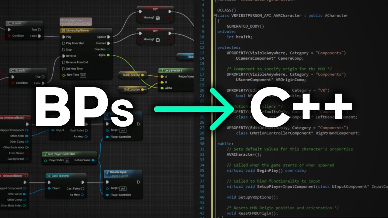 How To Translate Blueprints To C Ue4 Tutorial Youtube