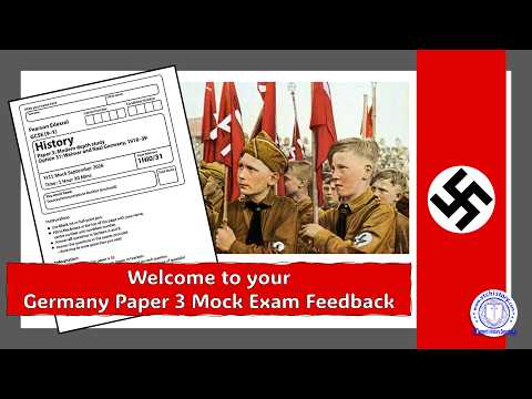 GCSE History Paper 3 Germany Mock Exam Feedback & Walkthrough video Edexcel 9-1 2026
