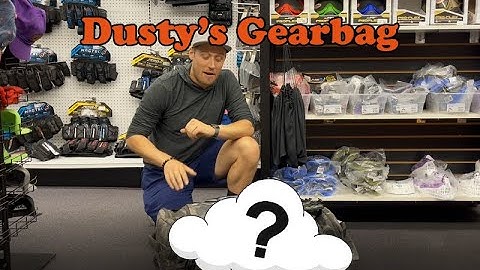 Inside the gear bag of Dusty from the DBS Pro-shop and DBS Factory team.