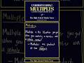 what are multiples? #shorts #mathematics