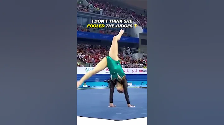Do you think the judges noticed🤭 #gymnastics #fall #recovery #sports